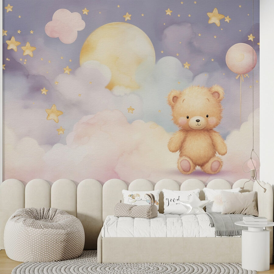 Ourson assis sur un nuage