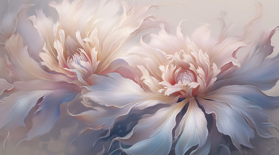 Fleurs délicates dans des tons pastels