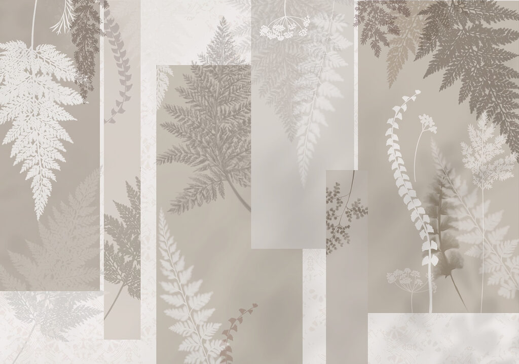 Motif floral gris et blanc Motif floral gris et blanc
