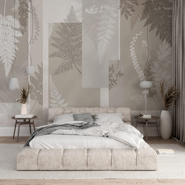 Motif floral gris et blanc Motif floral gris et blanc