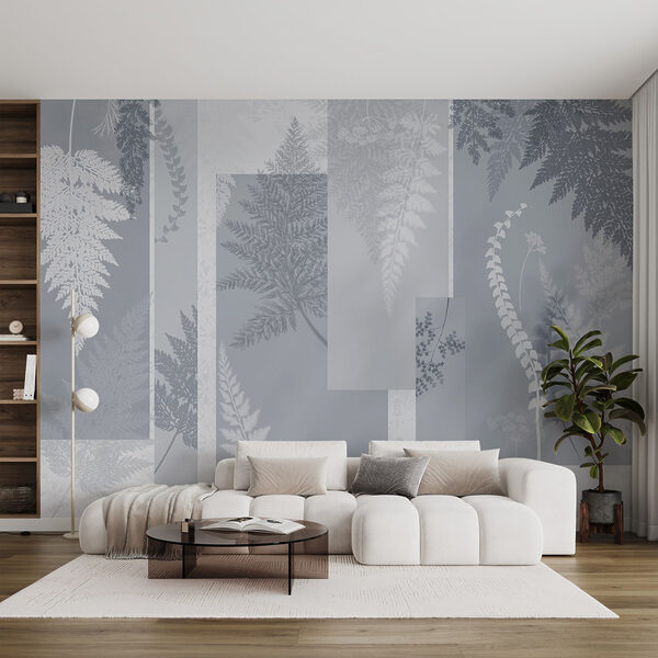 Motif floral gris et blanc Motif floral gris et blanc