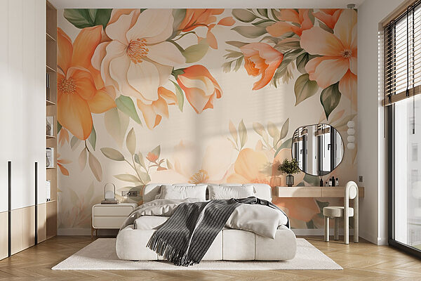 Papier peint Beauté florale dans des teintes douces