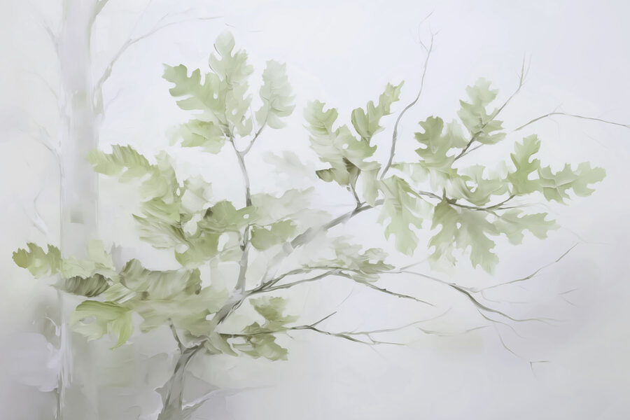 Branche d'arbre avec feuilles