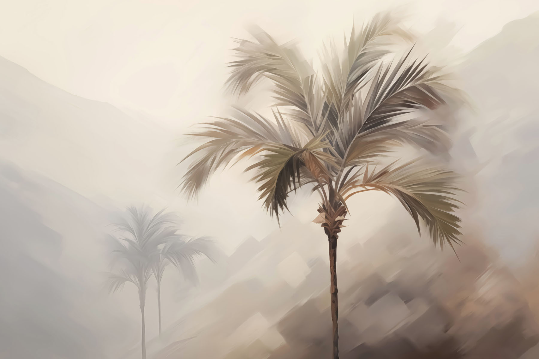 Palm trees in the fog Palm trees in the fog