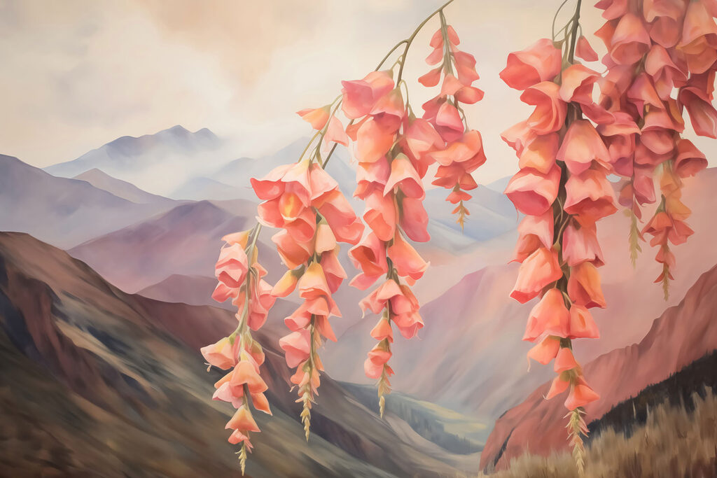 Peinture de fleurs sur un arbre Peinture de fleurs sur un arbre