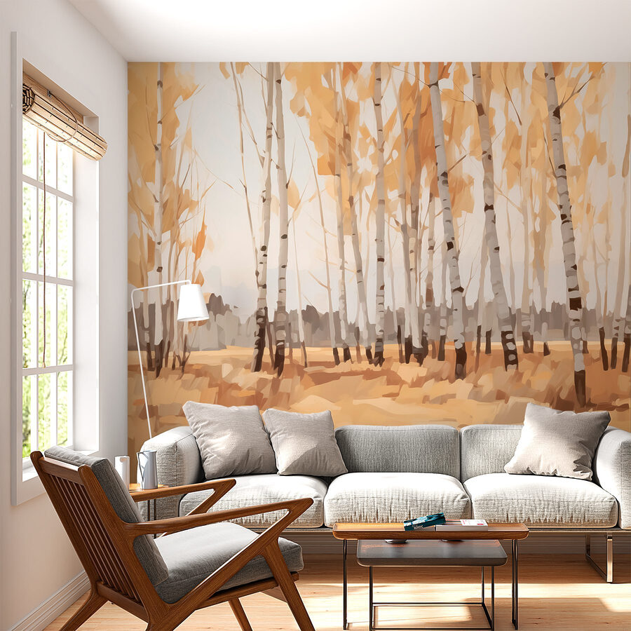 Papier peint Groupe d'arbres dans un champ
