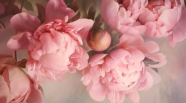 Groupe de fleurs roses Groupe de fleurs roses