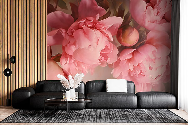 Groupe de fleurs roses Groupe de fleurs roses