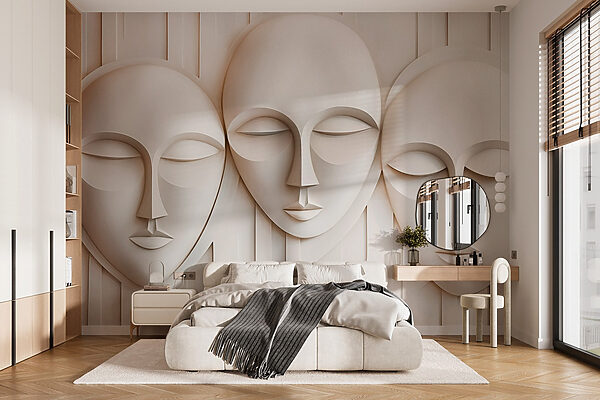 Groupe de masques blancs Groupe de masques blancs