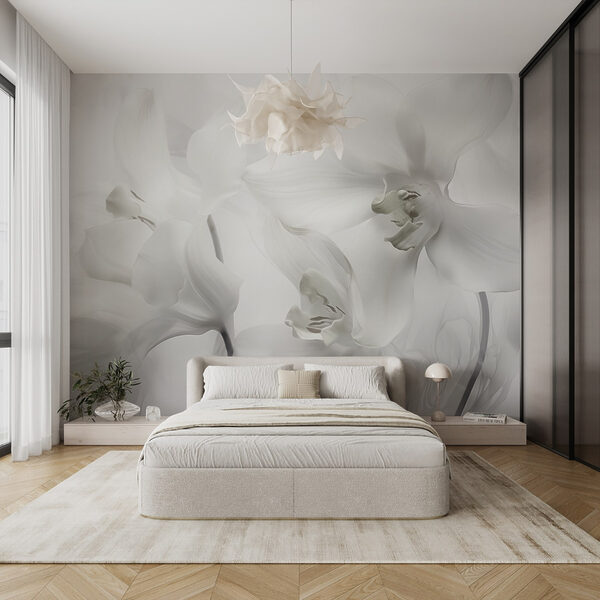 Délicates orchidées blanches dans une lumière douce Délicates orchidées blanches dans une lumière douce