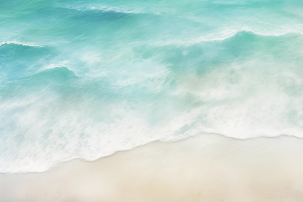 Plage avec vagues et sable Plage avec vagues et sable