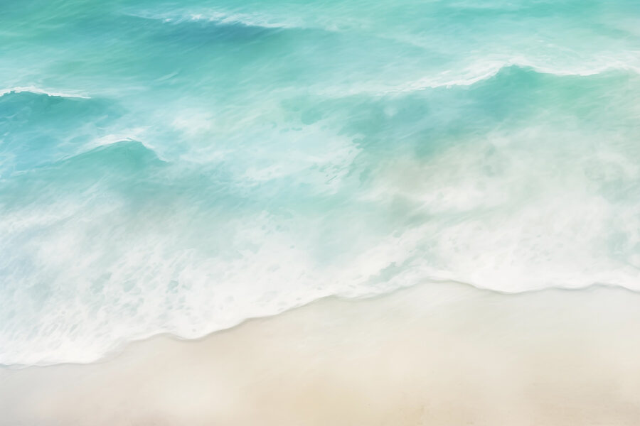 Plage avec vagues et sable