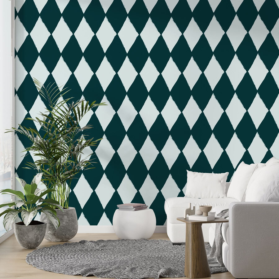 Motif de diamant noir et blanc
