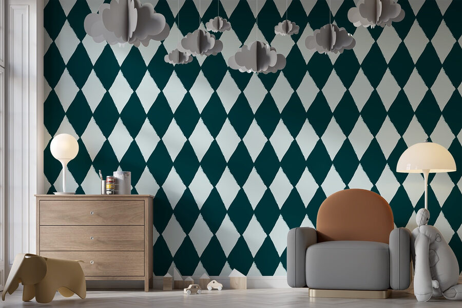 Motif de diamant noir et blanc