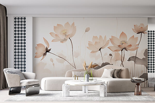 Groupe de fleurs avec feuilles Groupe de fleurs avec feuilles
