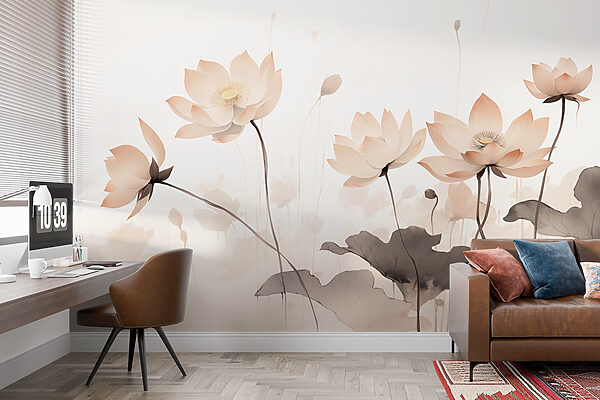 Groupe de fleurs avec feuilles Groupe de fleurs avec feuilles