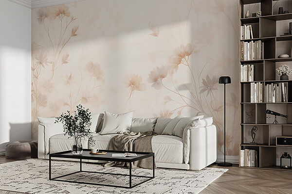 Motif floral blanc et rose Motif floral blanc et rose
