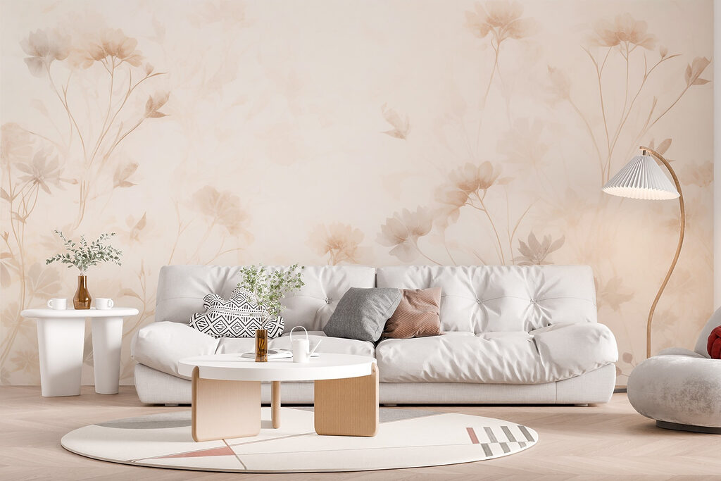 White and pink floral pattern