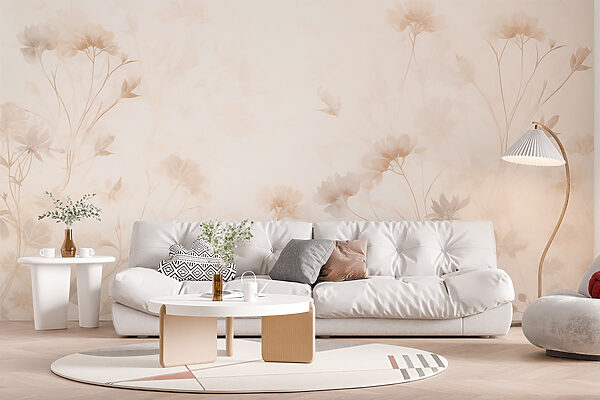 Motif floral blanc et rose Motif floral blanc et rose