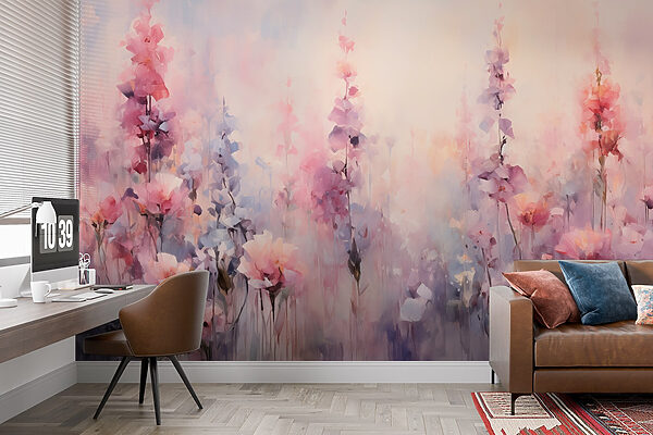Peinture de fleurs dans un champ Peinture de fleurs dans un champ
