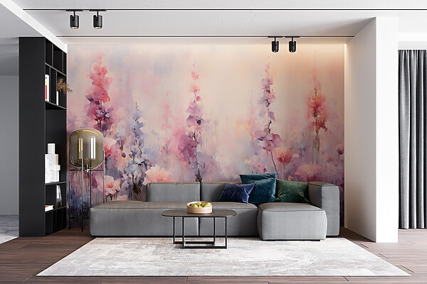 Peinture de fleurs dans un champ Peinture de fleurs dans un champ