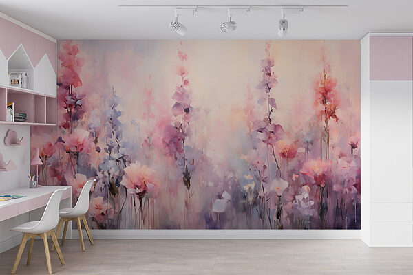 Peinture de fleurs dans un champ Peinture de fleurs dans un champ