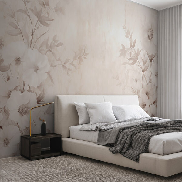 Motif de fleur blanche sur une surface blanche Motif de fleur blanche sur une surface blanche