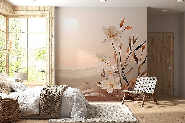 Peinture de fleurs dans un désert Peinture de fleurs dans un désert