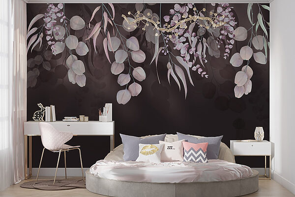 Delicate leaves in soft hues