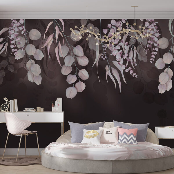 Delicate leaves in soft hues