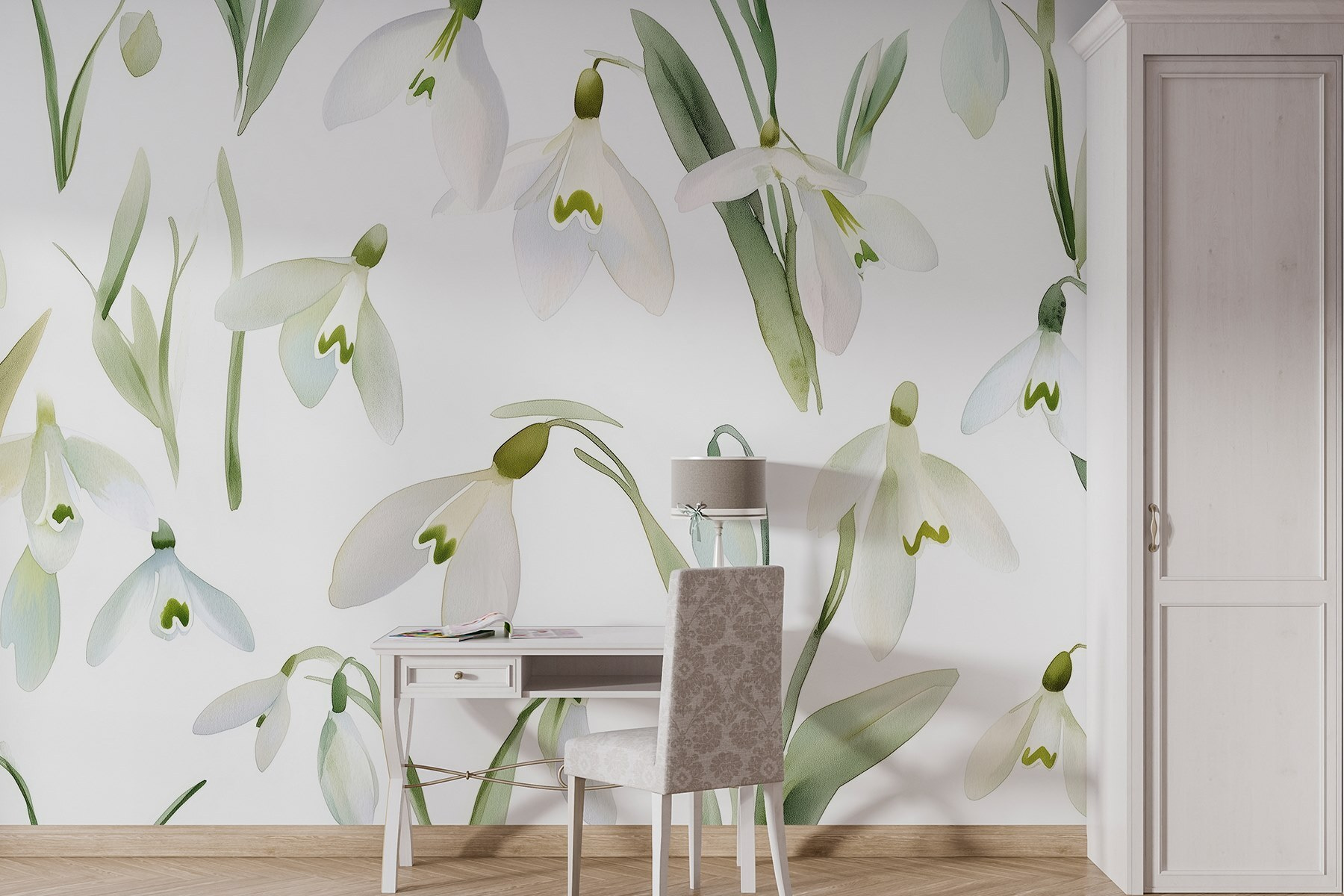 Pattern of white flowers