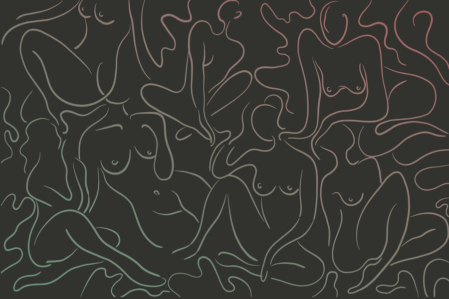 Groupe de corps de femmes