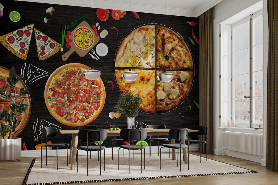 Une pizza sur une table