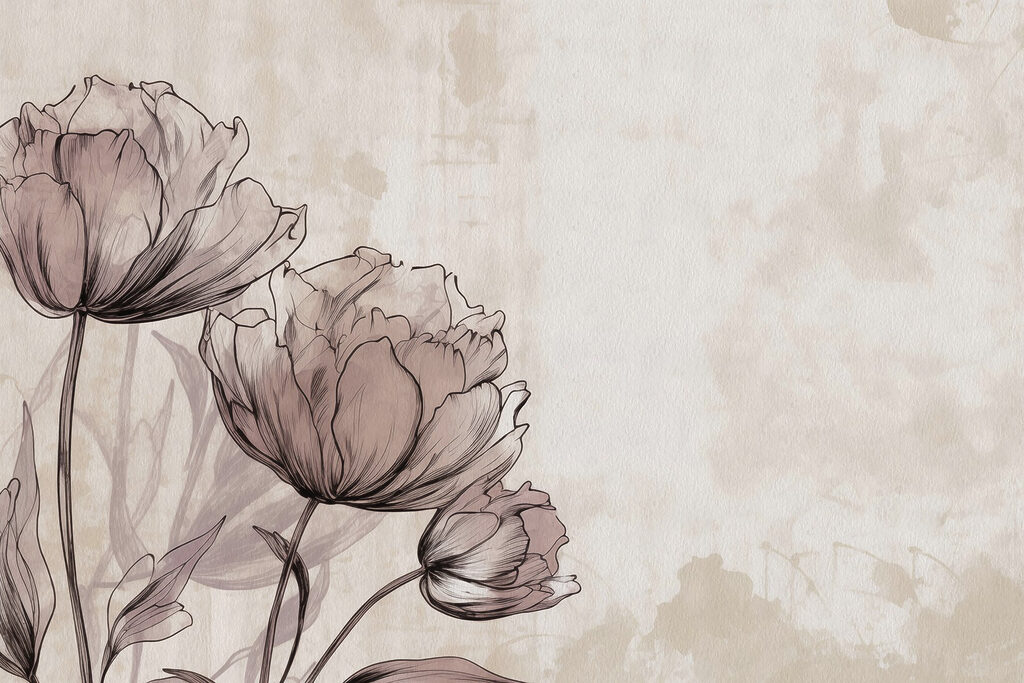 Dessin de fleurs sur fond blanc Dessin de fleurs sur fond blanc