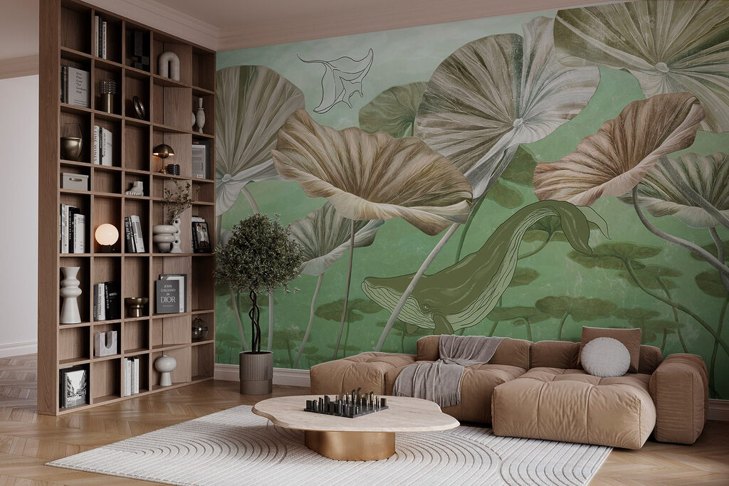 Whale swimming in water