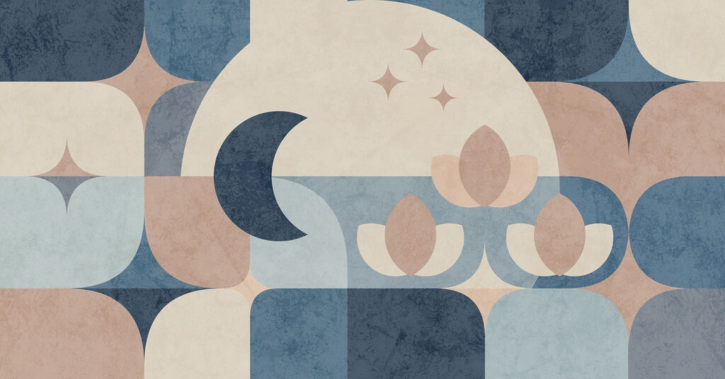 Motif géométrique bleu et rose Motif géométrique bleu et rose