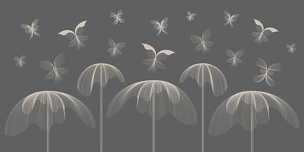 Papillons et papillons volant dans le ciel Papillons et papillons volant dans le ciel