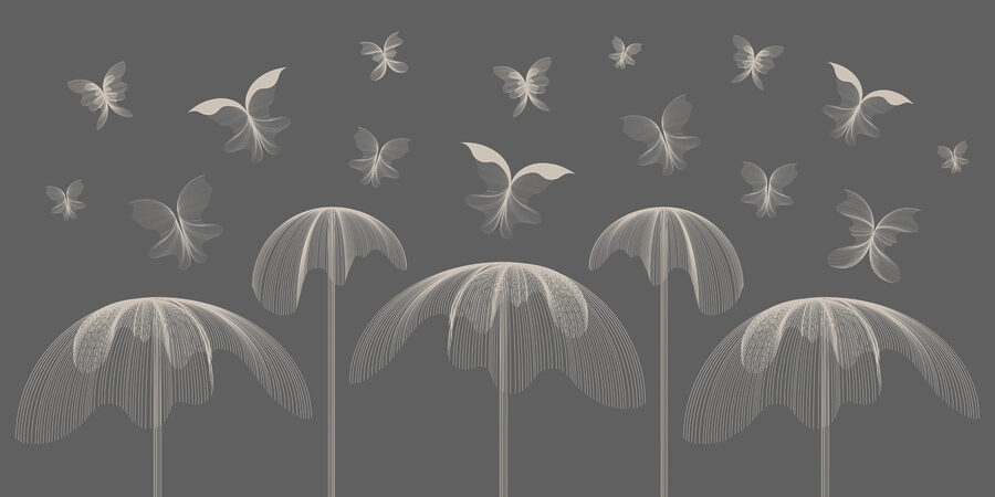 Papillons et papillons volant dans le ciel