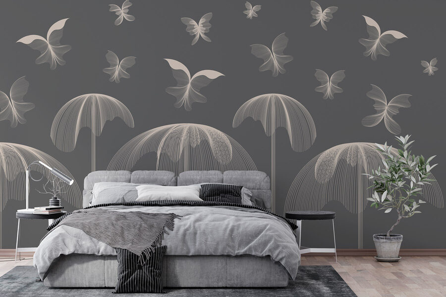 Papillons et papillons volant dans le ciel