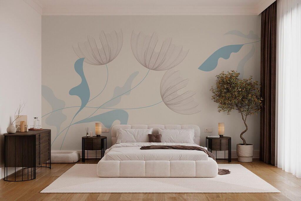 Drawing of flowers and leaves Drawing of flowers and leaves