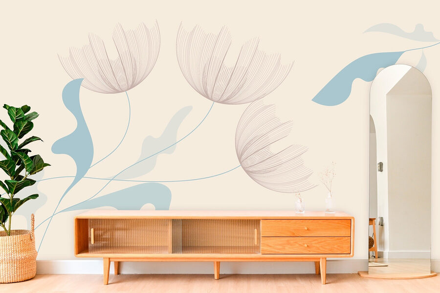 Dessin de fleurs et de feuilles