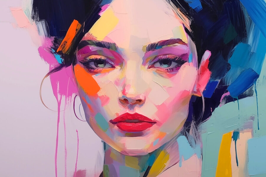 Peinture d'une femme