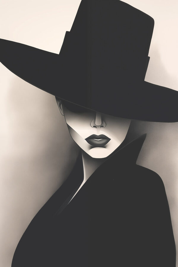 Femme portant un chapeau Femme portant un chapeau