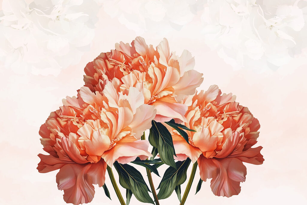 Groupe de fleurs roses Groupe de fleurs roses