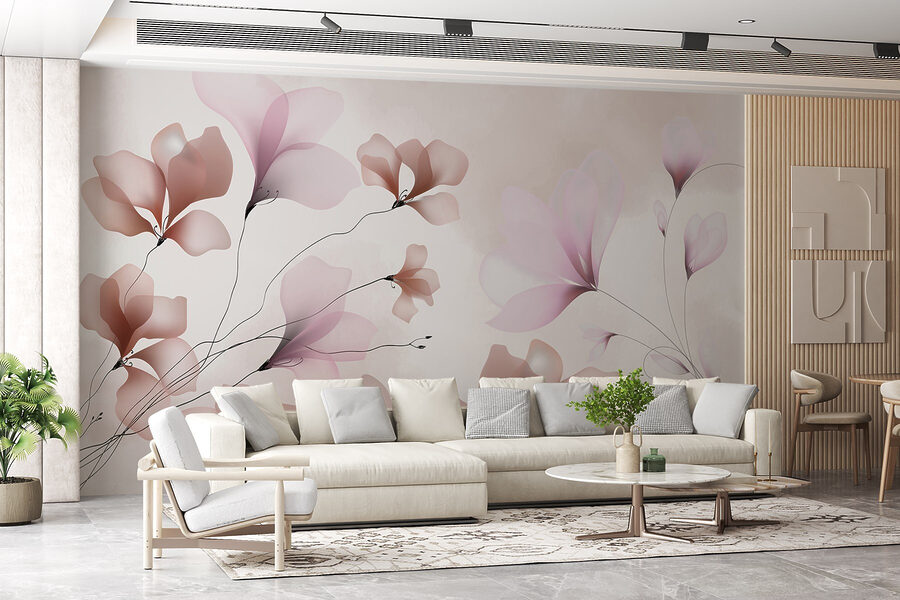 Fleurs délicates dans des tons doux et pastels