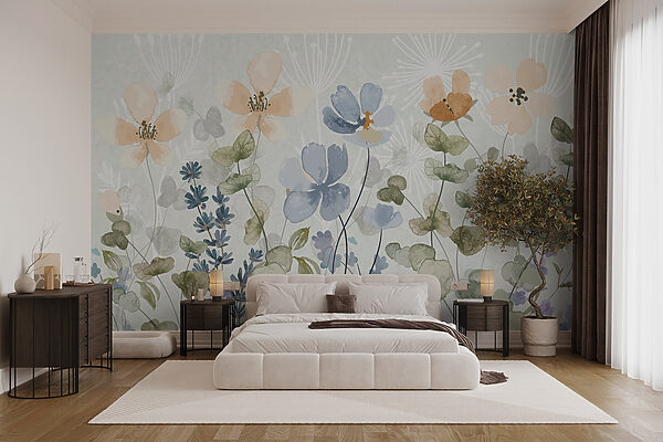 Peinture de fleurs et de feuilles Peinture de fleurs et de feuilles