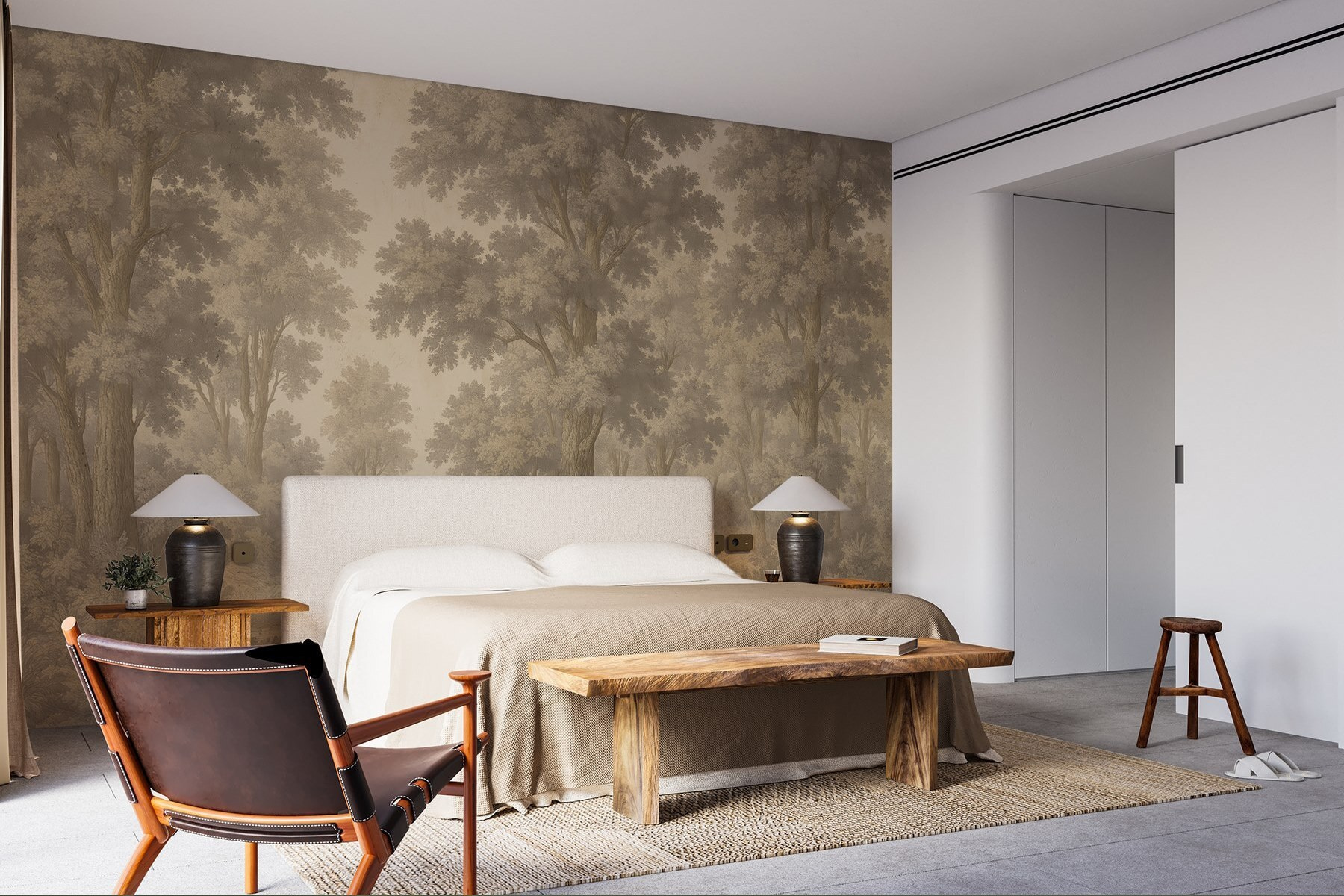 Landscape with trees and a river Landscape with trees and a river