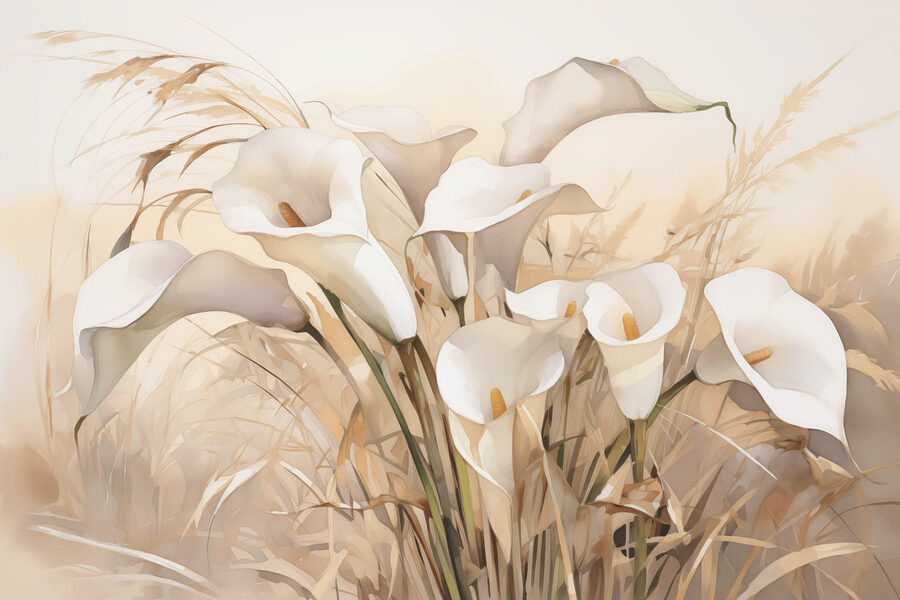 Groupe de fleurs blanches