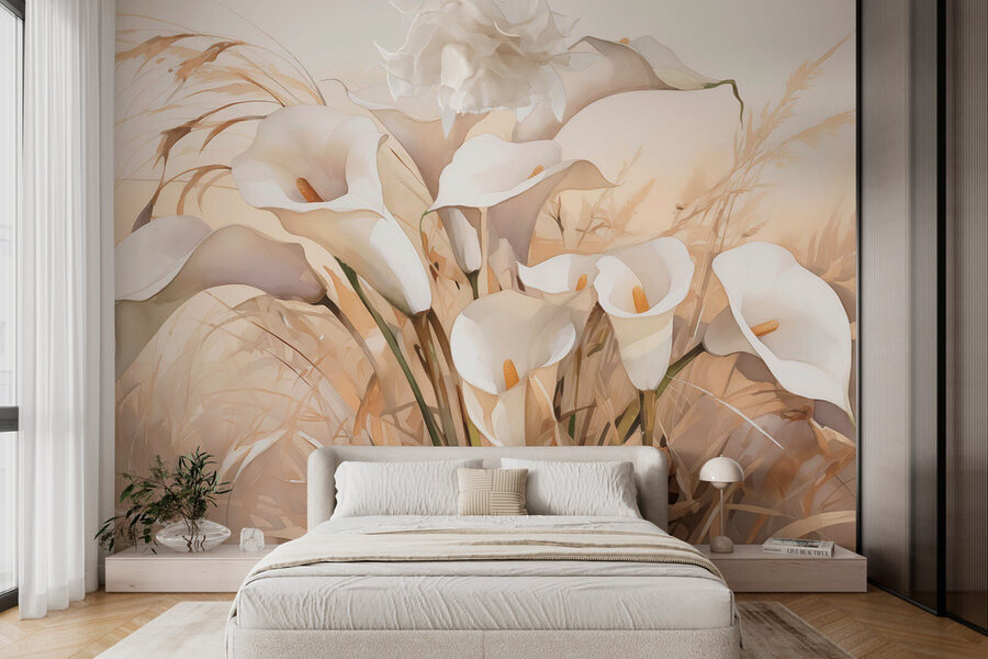 Groupe de fleurs blanches