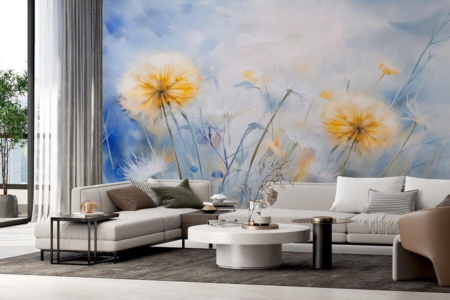 Fleurs jaunes et blanches